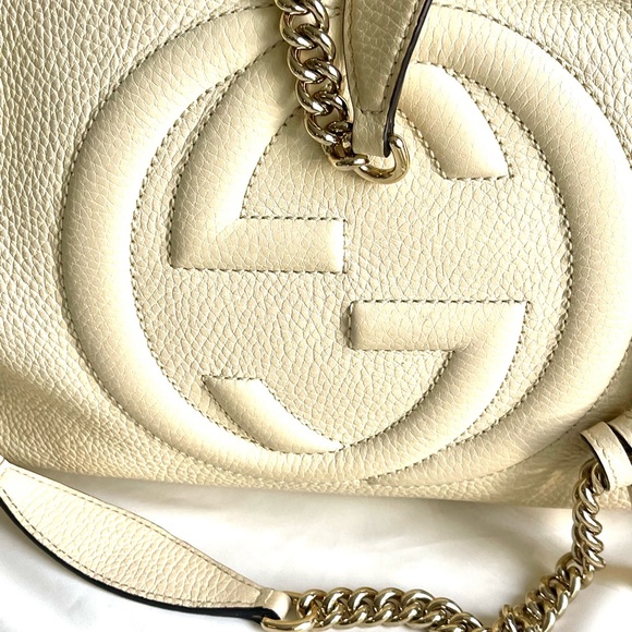 Gucci Soho Ivoire Ivory Gold Double Chain Ivory. Great condition - Picture 3 of 10
